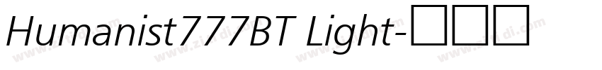 Humanist777BT Light字体转换